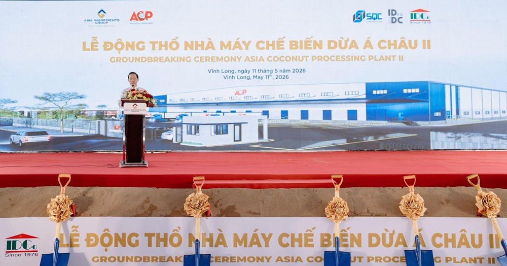 Tập đoàn Nguyên Liệu Á Châu AIG động thổ nhà máy chế biến dừa công nghệ hàng đầu thế giới - ảnh 2