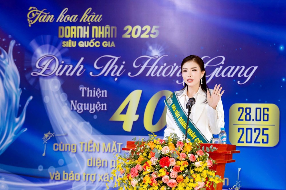 Hoa hậu Hương Giang và hành trình “Trao gửi yêu thương” - ảnh 1