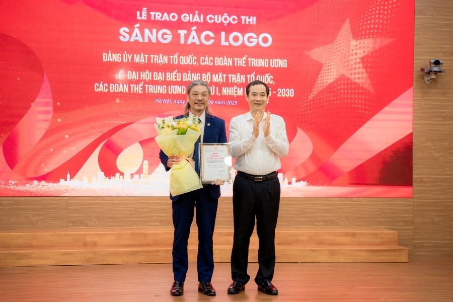 Trao giải thưởng Cuộc thi sáng tác Logo Đại hội Đảng bộ MTTQ, các đoàn thể Trung ương  - ảnh 2