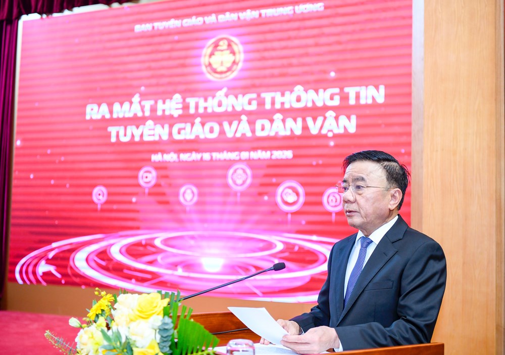 Ra mắt hệ thống thông tin Tuyên giáo và Dân vận  - ảnh 1