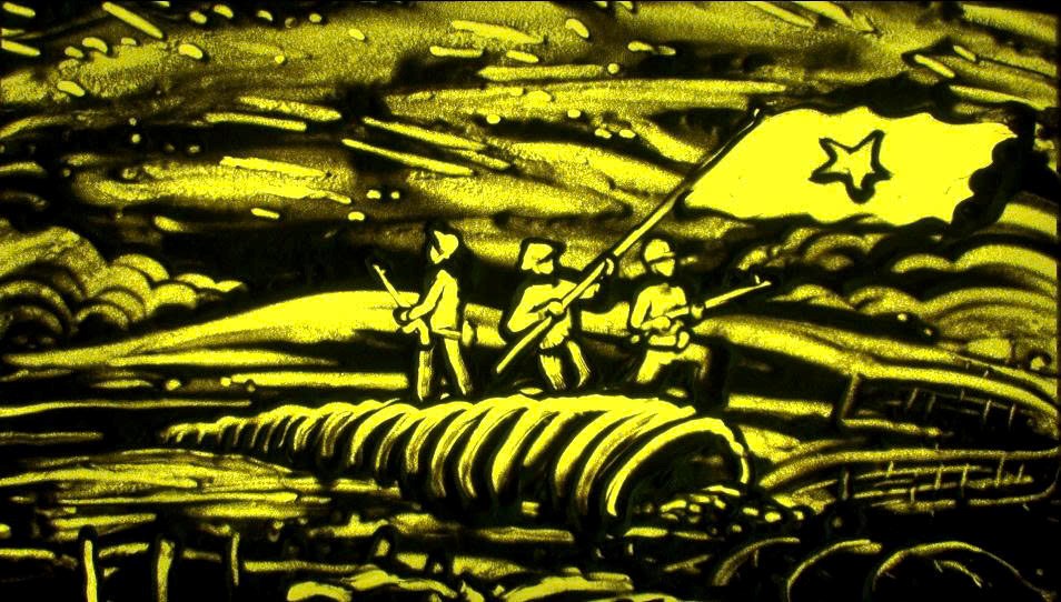 Nghệ sĩ tranh cát Nguyễn Tiến mở màn ấn tượng trong chương trình “Đường lên phía trước” - ảnh 3