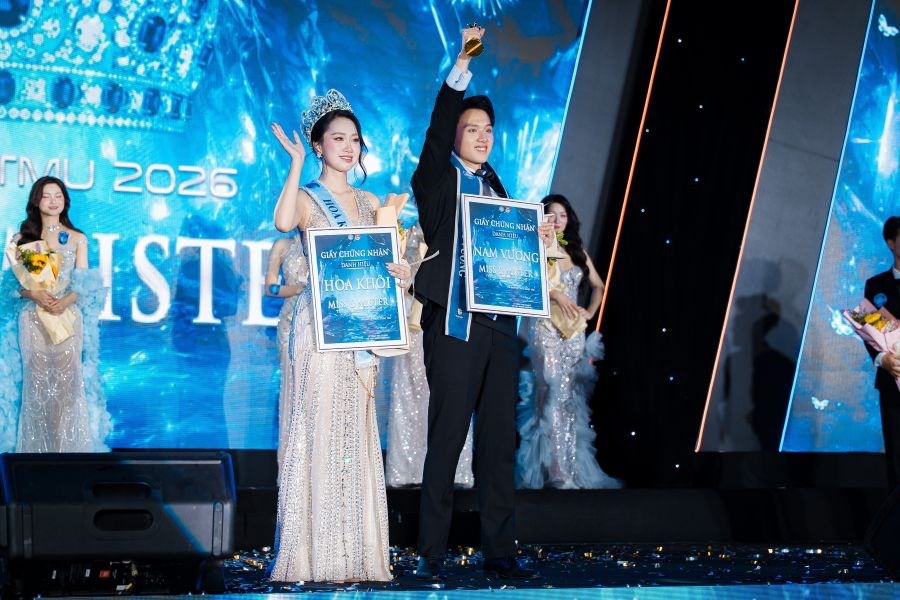 Sinh viên Khoa Khách sạn Du lịch đăng quang Nam vương “Miss & Mister TMU 2026” - ảnh 1