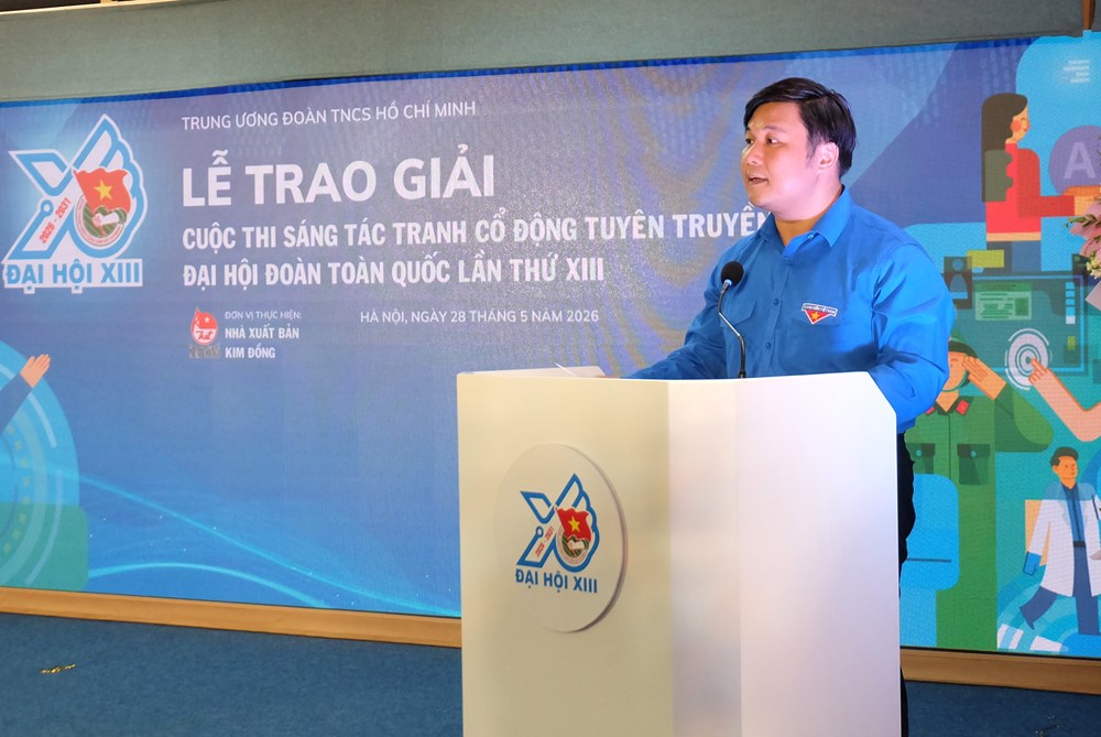 Trao giải Cuộc thi Sáng tác tranh cổ động, tuyên truyền Đại hội Đoàn toàn quốc lần thứ XIII - ảnh 1