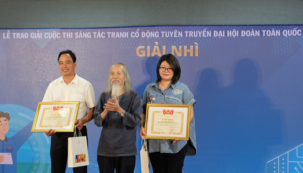 Trao giải Cuộc thi Sáng tác tranh cổ động, tuyên truyền Đại hội Đoàn toàn quốc lần thứ XIII - ảnh 3