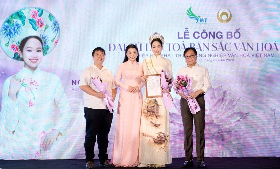 Hoa hậu Nguyễn Thị Mỹ Linh là Đại sứ lan tỏa bản sắc văn hóa Việt - ảnh 1