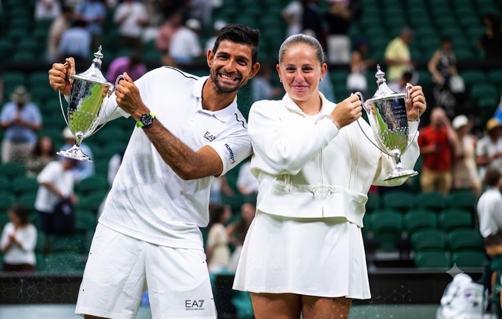 Jelena Ostapenko và Marcelo Arevalo vô địch đôi nam nữ Wimbledon 2026 - ảnh 1