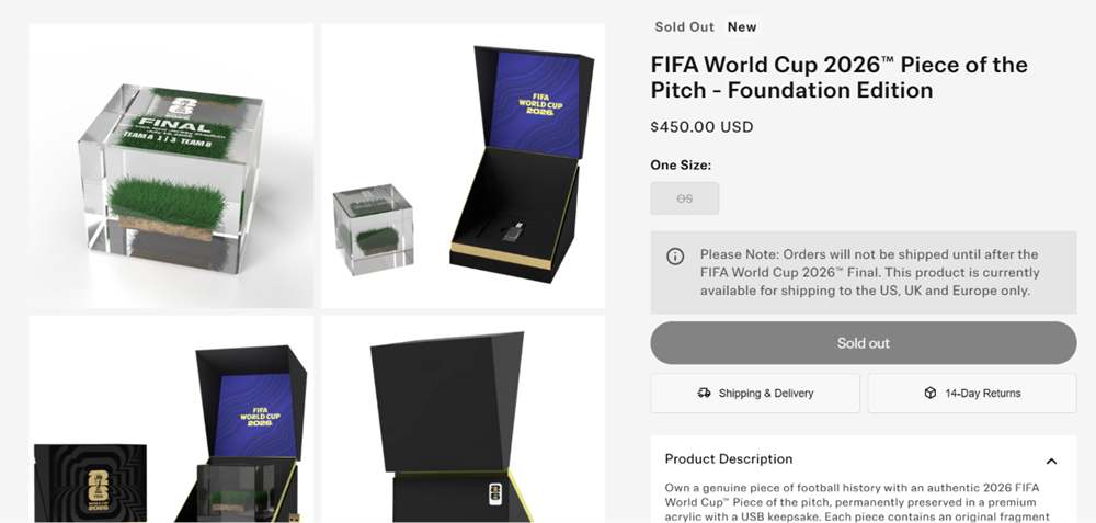 FIFA bán mảnh cỏ sân chung kết World Cup 2026 với giá đắt đỏ - ảnh 2