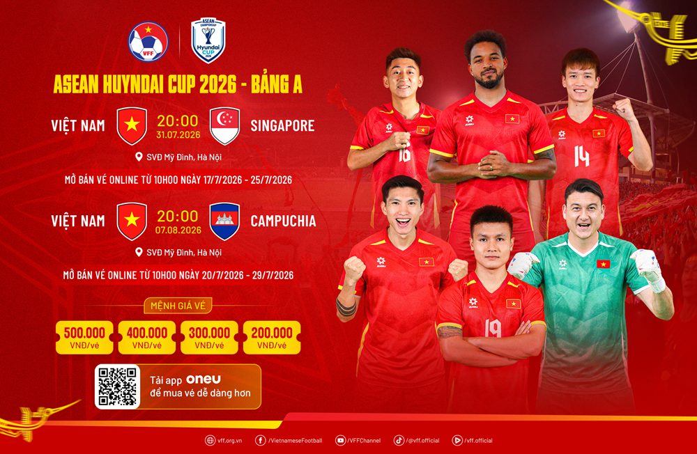 Mở bán vé hai trận sân nhà của tuyển Việt Nam tại ASEAN Cup 2026 - ảnh 1