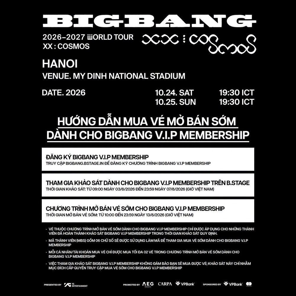 Công bố sơ đồ và giá vé concert BIGBANG tại Hà Nội - ảnh 3