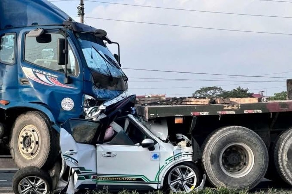 Không giữ khoảng cách an toàn, 7 xe đâm liên hoàn trên Quốc lộ 5 - ảnh 1