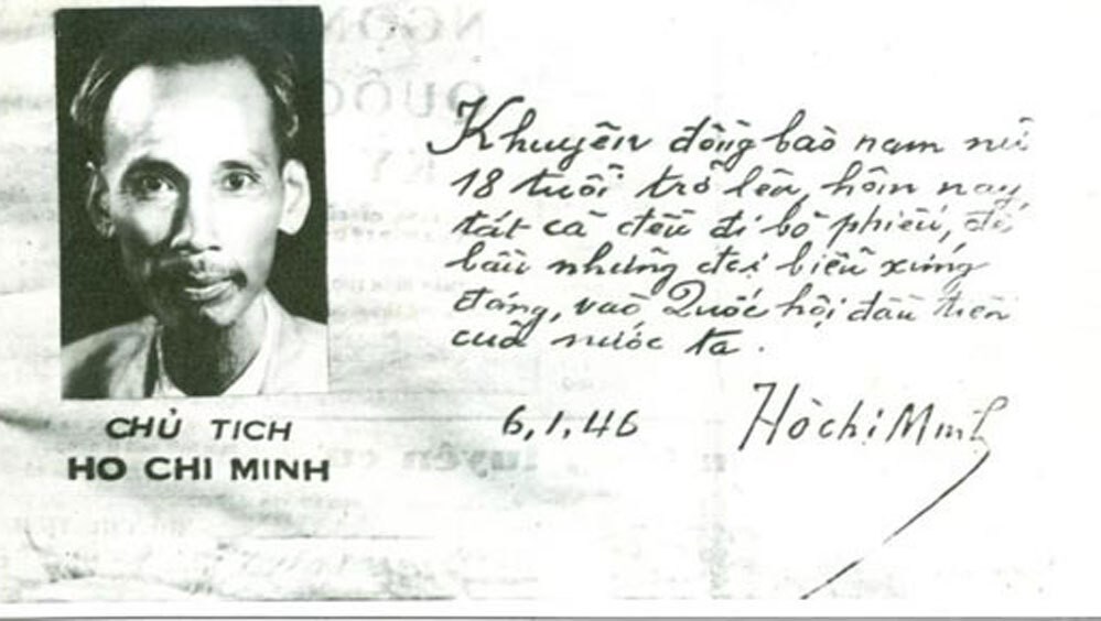 Chủ tịch Hồ Chí Minh viết “Lời kêu gọi quốc dân đi bỏ phiếu“ - ảnh 1