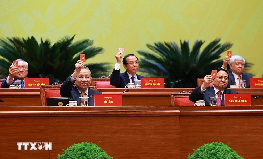 Thông cáo báo chí về ngày làm việc thứ hai Đại hội XIV của Đảng - ảnh 1