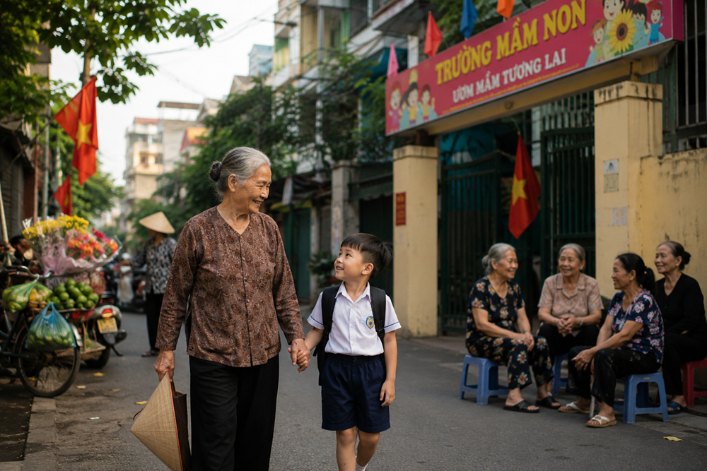 Khi ông bà thành “phụ huynh chính” ở đô thị - ảnh 1