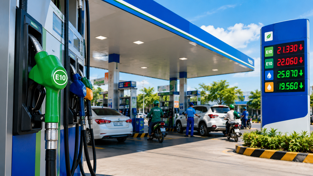 Giá xăng E10 tiếp tục hạ nhiệt sau hơn 10 ngày triển khai - ảnh 1