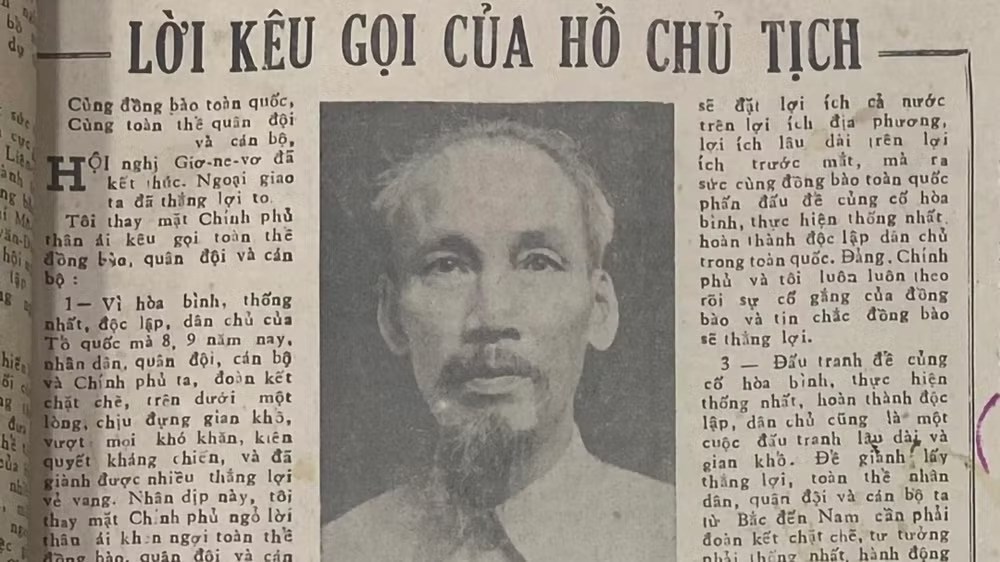 Chủ tịch Hồ Chí Minh viết “Lời kêu gọi sau Hội nghị Geneva thành công” - ảnh 1