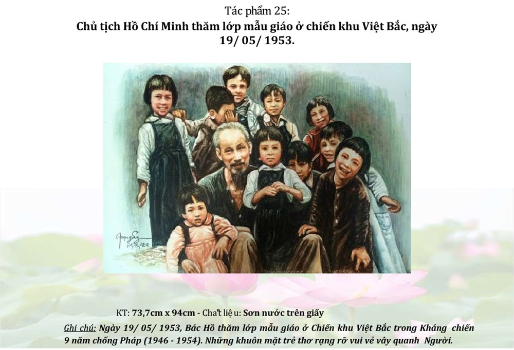 “Hồ Chí Minh - Chân dung một con người” qua nét vẽ của họa sĩ Việt Kiều - ảnh 2