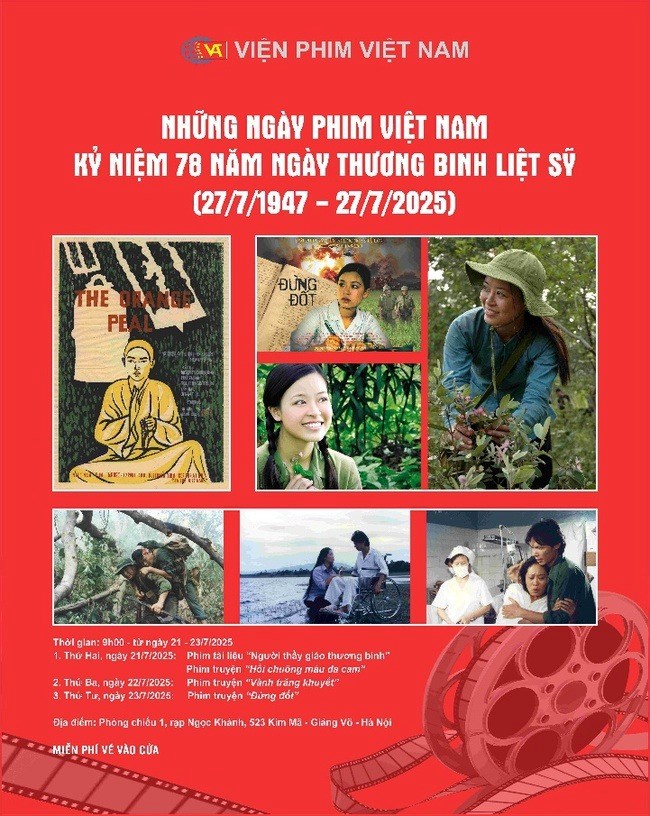 Chiếu miễn phí 4 phim truyện Việt Nam nhân kỷ niệm 78 năm Ngày Thương binh liệt sĩ - ảnh 1