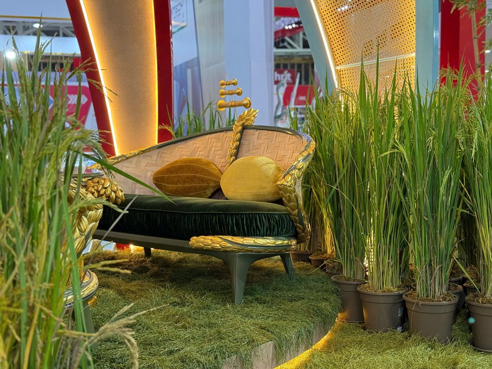 Nội thất sáng tạo Đòng đòng - đưa ruộng bậc thang đến Triển lãm Thành tựu đất nước - ảnh 1