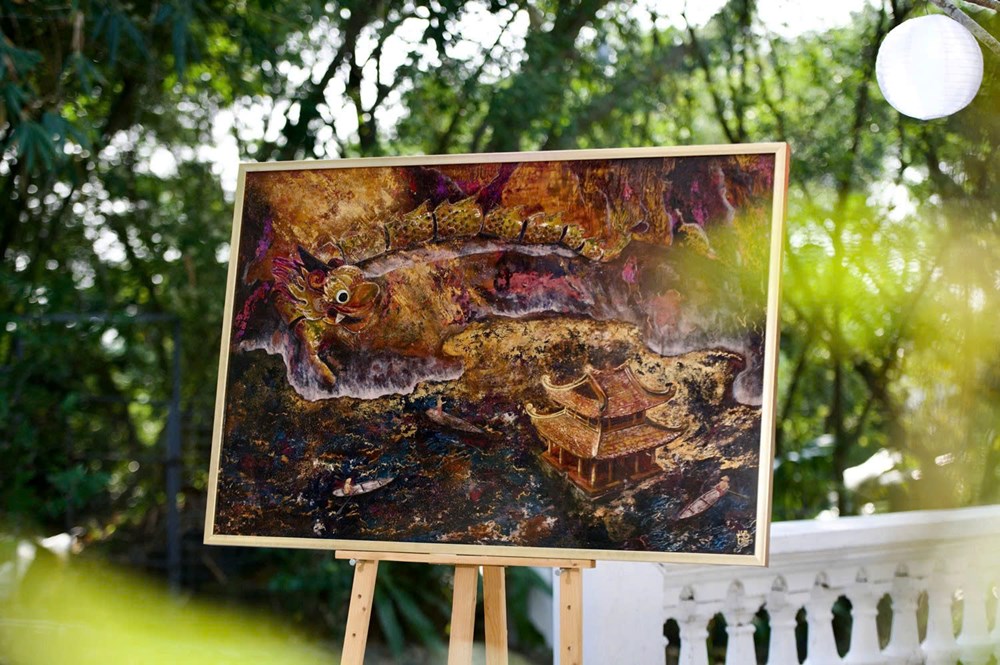 Không gian nghệ thuật của Chu Nhật Quang gây chú ý với tranh sơn mài tiền tỉ - ảnh 6