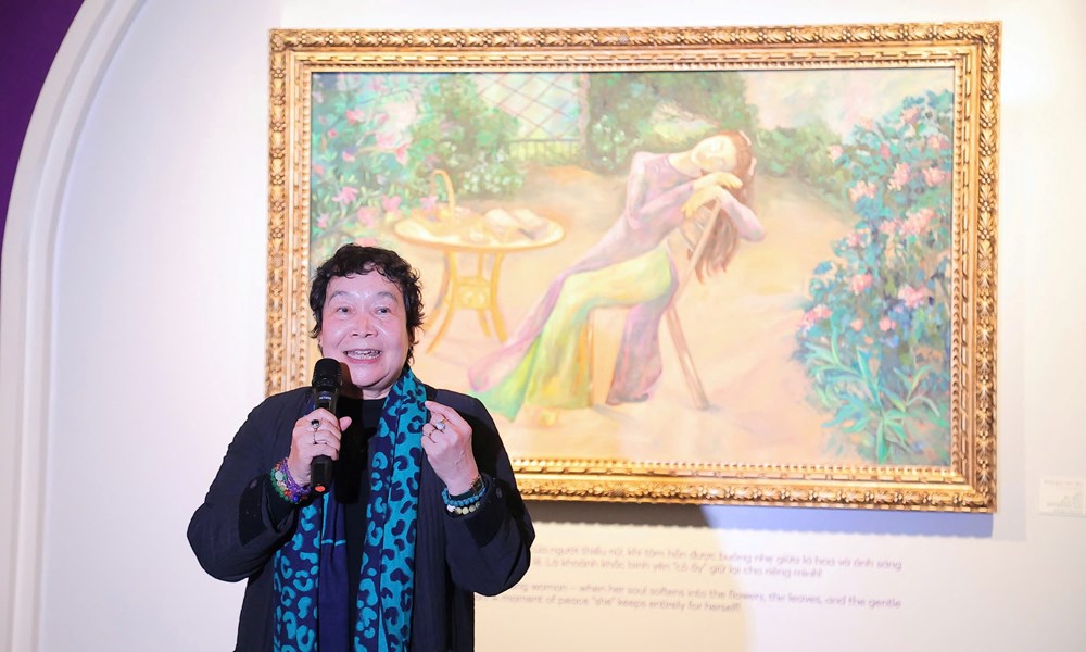 “Mộng giữa chiều hoa” – giấc mơ hội họa dịu dàng của họa sĩ Lê Trang - ảnh 7