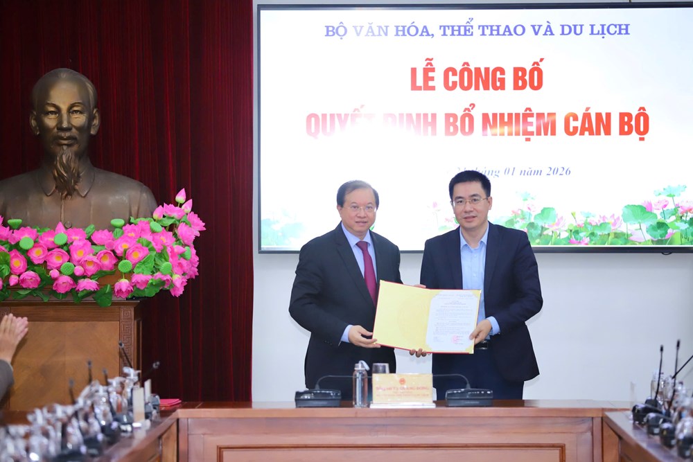 Bộ VHTTDL bổ nhiệm lãnh đạo ba đơn vị trực thuộc - ảnh 1