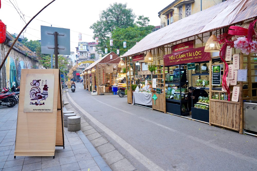 Chợ hoa Xuân Phố cổ 2026 gắn với tuyến bích họa Phùng Hưng - ảnh 3