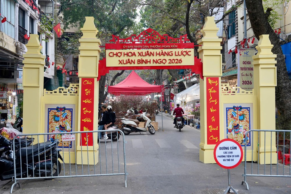 Chợ hoa Xuân Phố cổ 2026 gắn với tuyến bích họa Phùng Hưng - ảnh 1