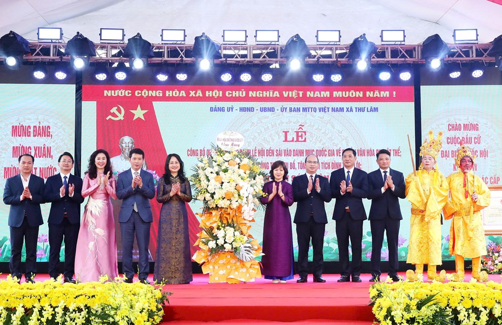 Khai hội Đền Sái và đón nhận Bằng ghi danh Di sản văn hoá phi vật thể quốc gia - ảnh 3