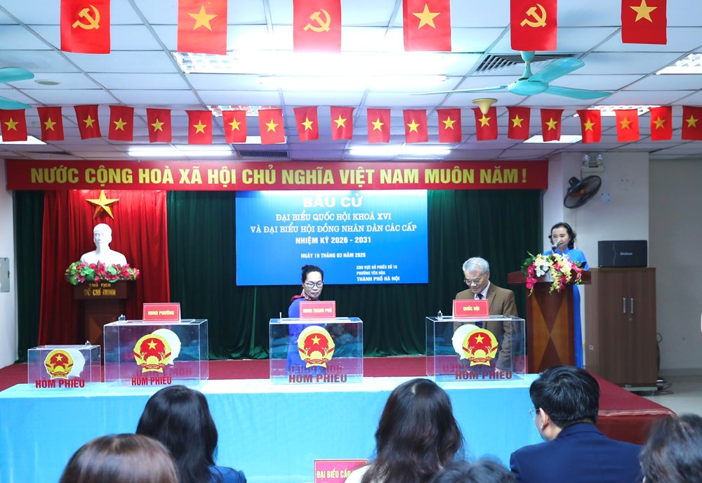 Thứ trưởng Thường trực Lâm Thị Phương Thanh tham gia bầu cử, thực hiện nghĩa vụ công dân - ảnh 3