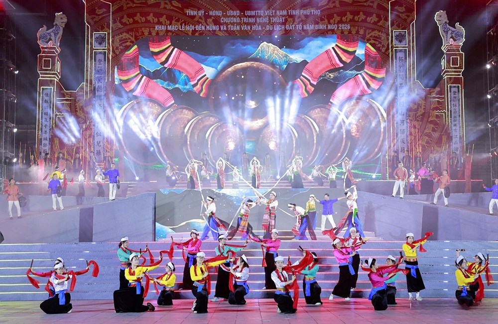 Tổng duyệt chương trình nghệ thuật khai mạc Lễ hội Đền Hùng và Tuần Văn hóa - Du lịch Đất Tổ - ảnh 5