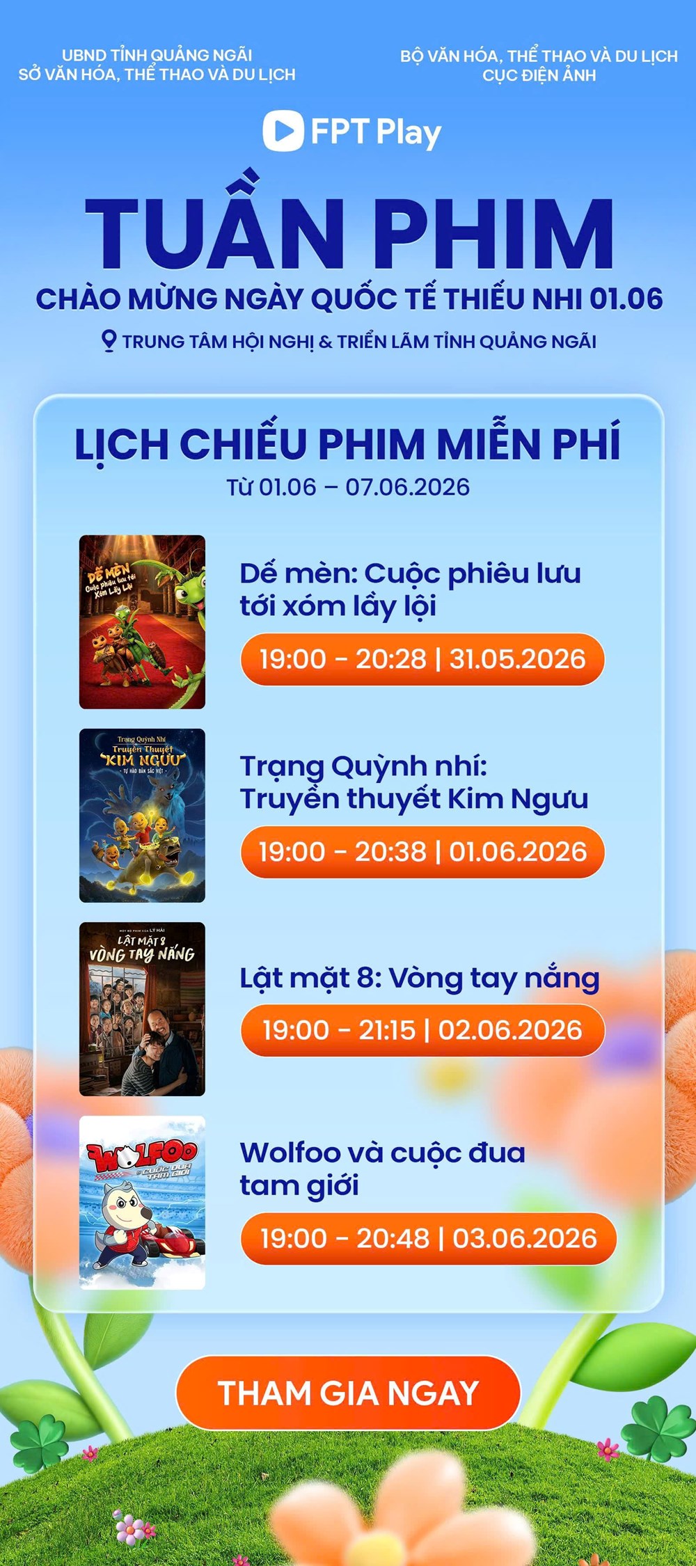 Tuần phim chào mừng Quốc tế Thiếu nhi 2026 diễn ra trên toàn quốc từ 31.5 đến 7.6 - ảnh 1