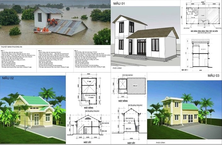 176 mẫu thiết kế nhà ở phòng, chống thiên tai có thể sử dụng ngay cho các địa phương - ảnh 2