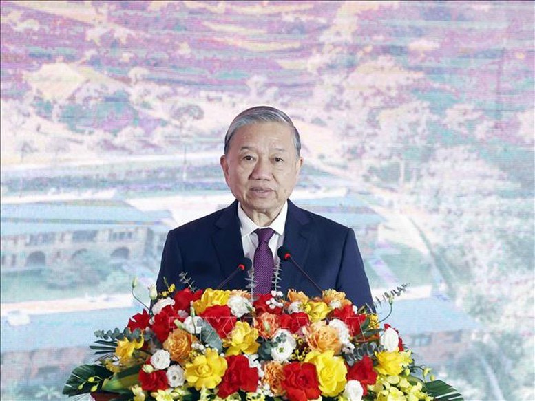 Tổng Bí thư Tô Lâm dự lễ khởi công xây trường học ở xã biên giới tỉnh Cao Bằng - ảnh 1