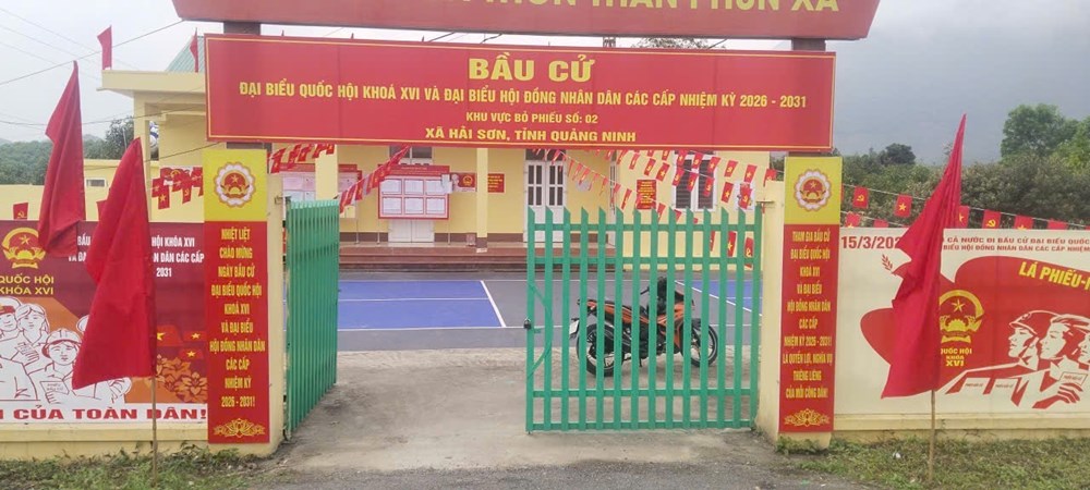 Độc đáo cách tuyên truyền Ngày bầu cử ở xã biên giới Hải Sơn - ảnh 2