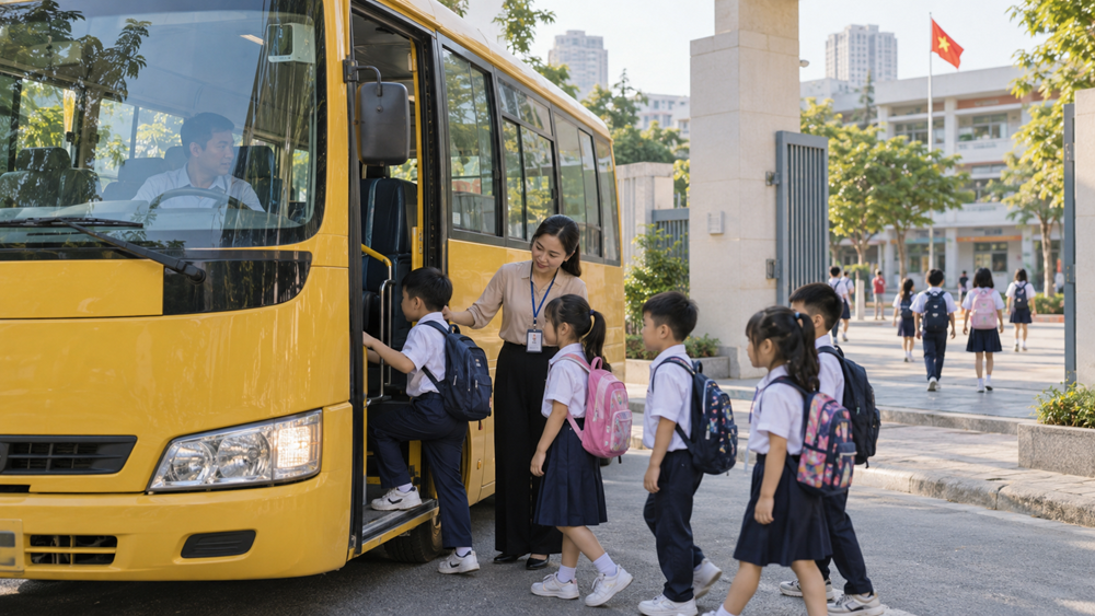 Hà Nội kiểm tra toàn bộ xe đưa đón học sinh - ảnh 1