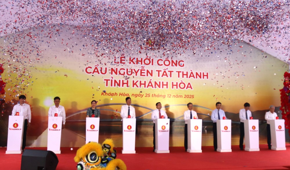 Khởi công cầu Nguyễn Tất Thành - “Mạch dẫn” chiến lược kết nối phía Nam tỉnh Khánh Hoà - ảnh 1