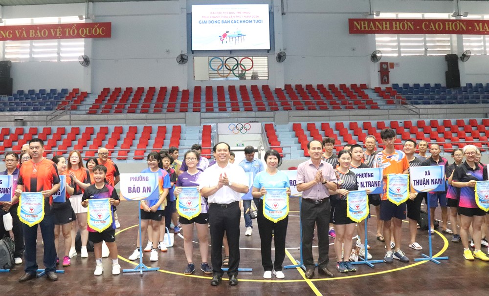 Khai mạc Giải Bóng bàn các nhóm tuổi tỉnh Khánh Hòa lần thứ I năm 2026 - ảnh 1