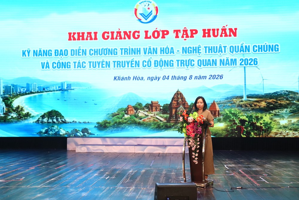 Khánh Hòa: Khai mạc lớp tập huấn kỹ năng dàn dựng nghệ thuật và tuyên truyền trực quan năm 2026 - ảnh 2