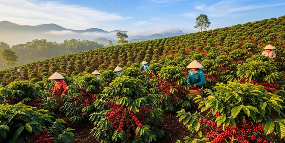 Giá cà phê hôm nay 12.8.2025: Trong nước tiếp đà tăng nhẹ, thế giới giữ sóng mạnh - ảnh 1