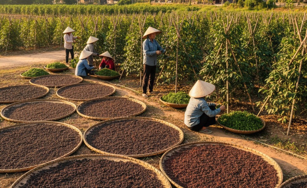 Giá hồ tiêu hôm nay 5.10: neo vùng 146.500 – 150.500 đồng/kg - ảnh 1