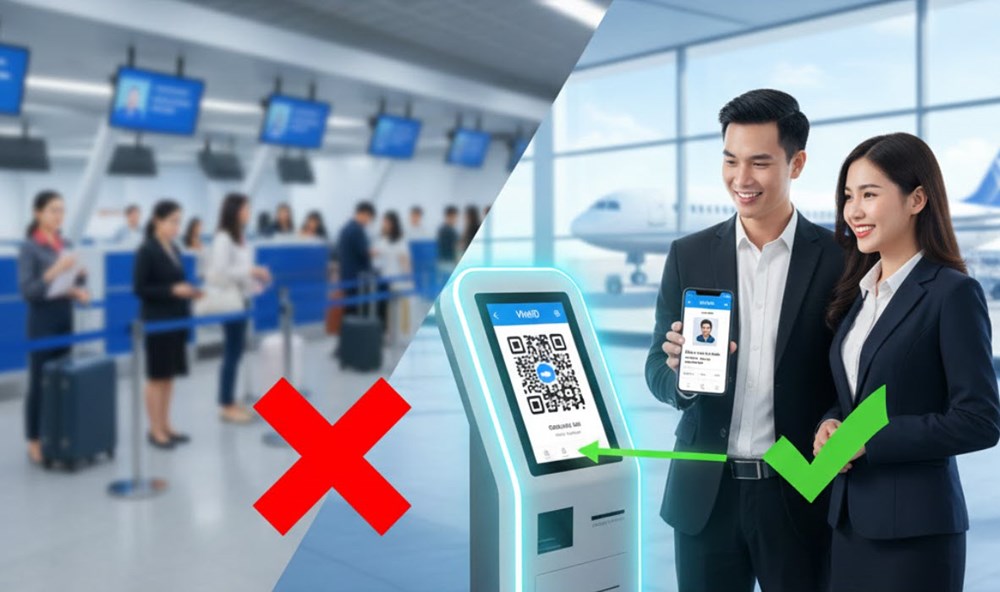 VNeID giúp hành khách làm thủ tục nhanh chóng - ảnh 1