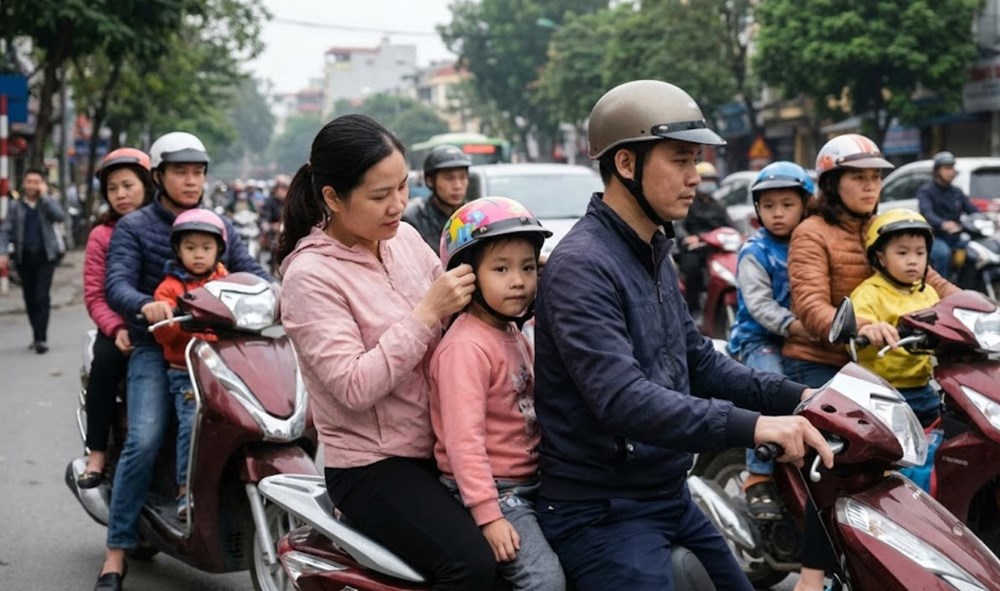 Trẻ em mấy tuổi phải đội mũ bảo hiểm theo luật 2025? - ảnh 1