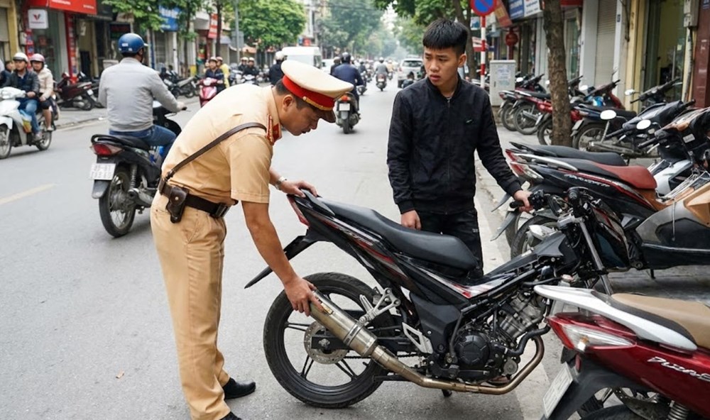 Độ pô xe máy bị phạt bao nhiêu? - ảnh 1