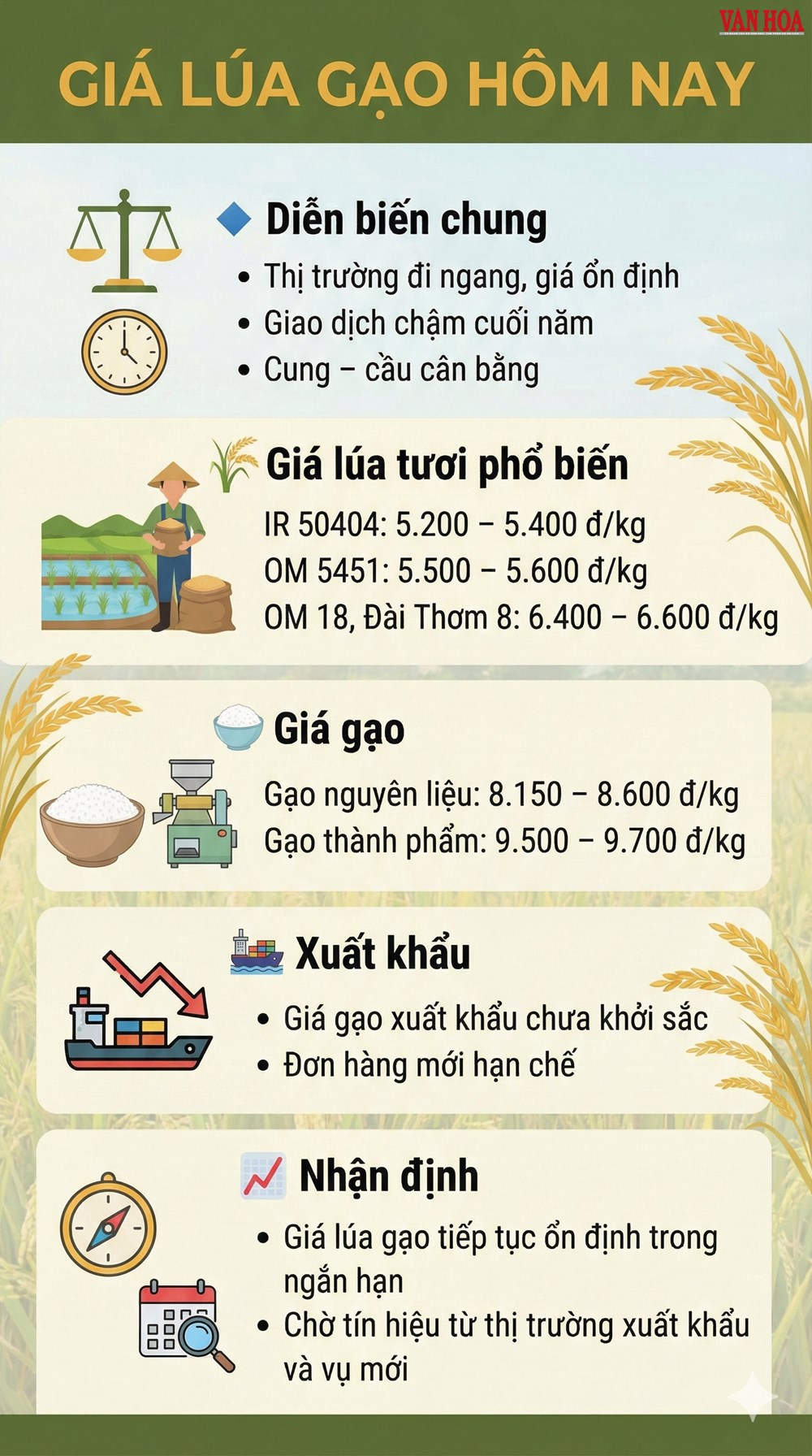 Giá lúa gạo 21.12: Ổn định trước kỳ nghỉ cuối năm - ảnh 2