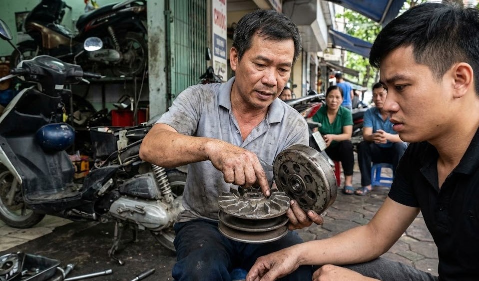 Xe tay ga bị rung đầu khi mới chạy: Nguyên nhân và cách xử lý - ảnh 1