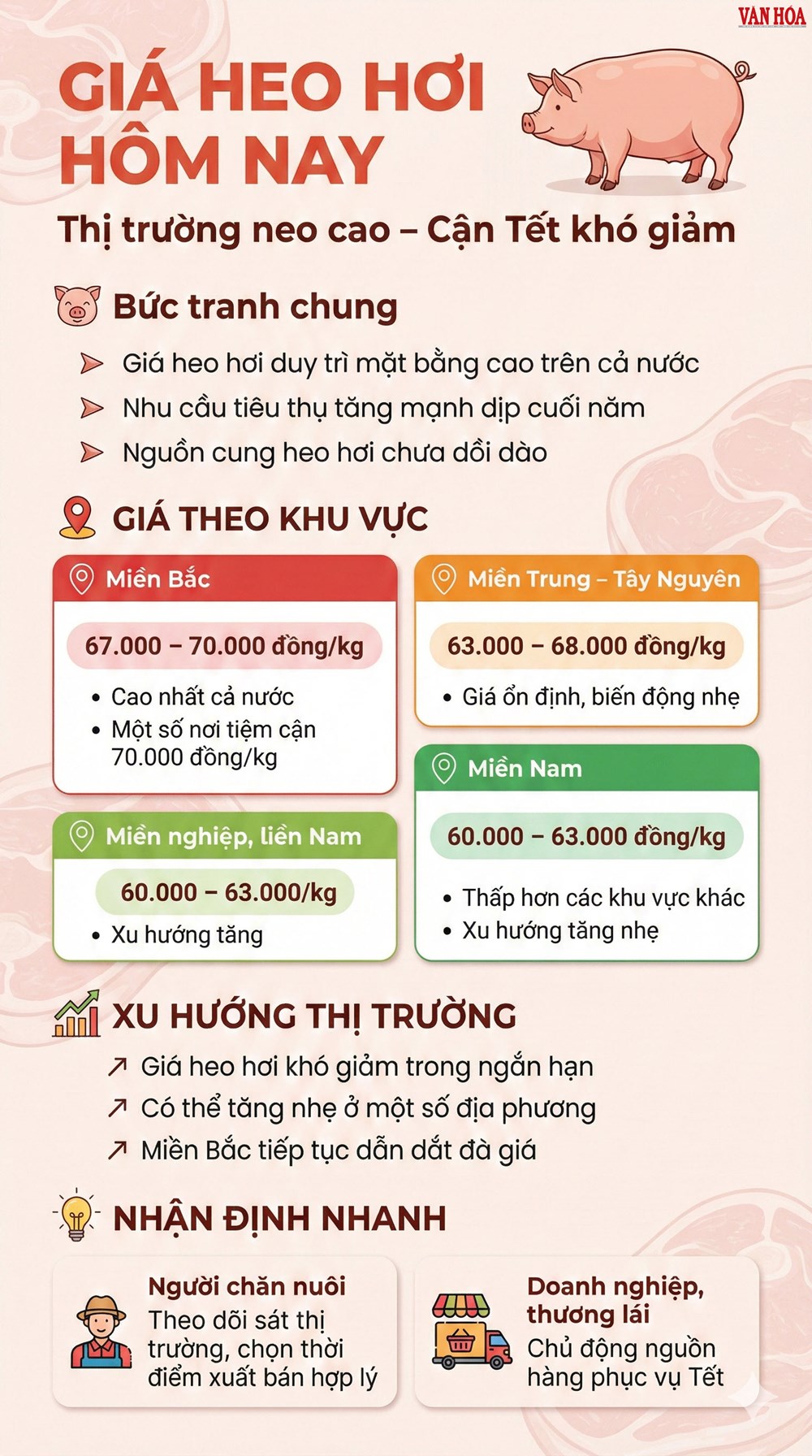 Giá heo hơi hôm nay 23.12: Khó giảm trước Tết - ảnh 3