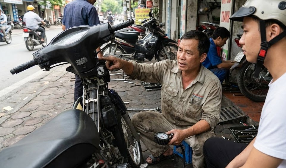 Xe tay ga bị rung đầu khi mới chạy: Nguyên nhân và cách xử lý - ảnh 2