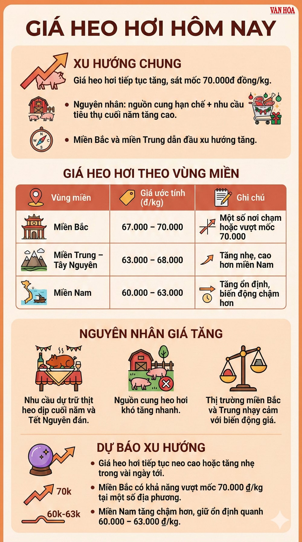 Giá heo hơi hôm nay 24.12 tăng mạnh, áp sát mốc 70.000 đồng/kg - ảnh 3