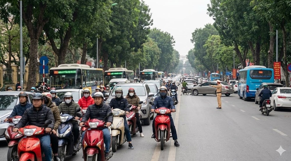 Giao thông Hà Nội sáng 29.12: Nhiều sự cố trong giờ cao điểm - ảnh 1