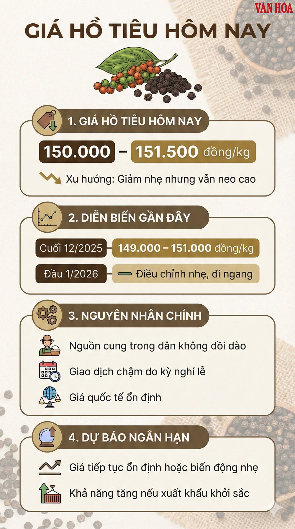 Giá tiêu hôm nay 1.1.2026: Thị trường giảm như nào ngày đầu năm? - ảnh 3